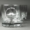Hipster Dad Whiskey Glasses Set of 4 - Engraved Front