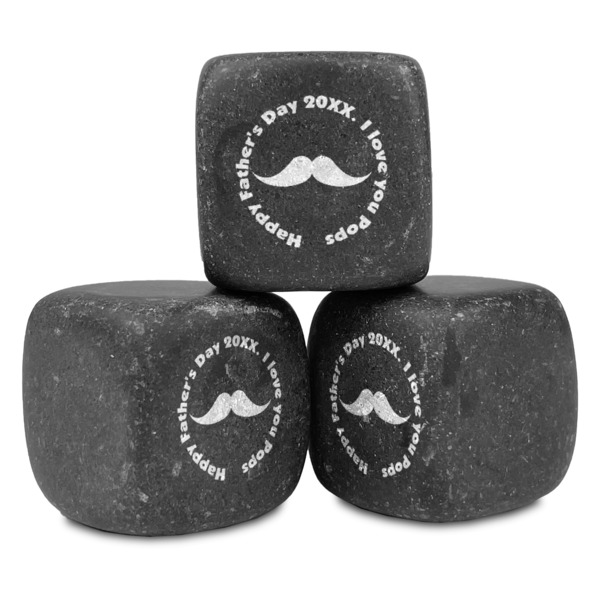 Custom Hipster Dad Whiskey Stone Set - Set of 3 (Personalized)