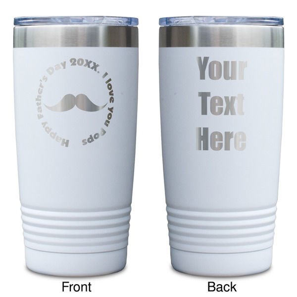 Hipster Dad White Polar Camel Tumbler - 20oz - Double Sided - Approval