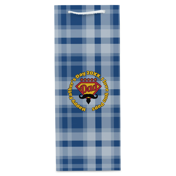 Hipster Dad Wine Gift Bag - Gloss - Front