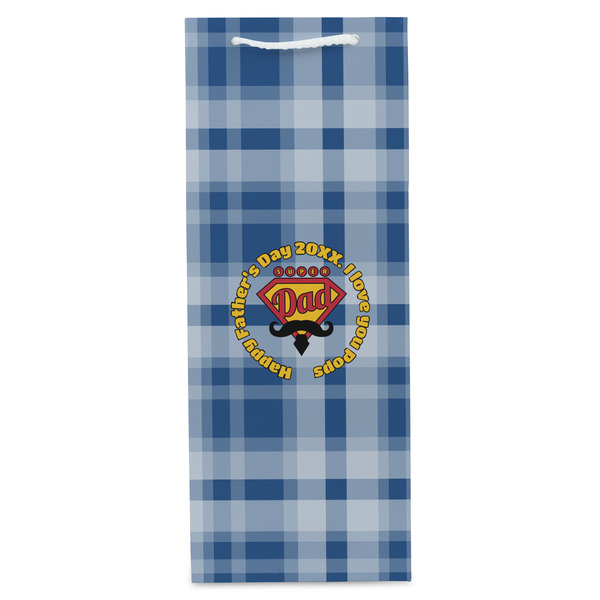 Hipster Dad Wine Gift Bag - Matte - Front