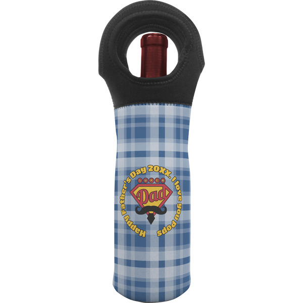 Custom Hipster Dad Wine Tote Bag (Personalized)