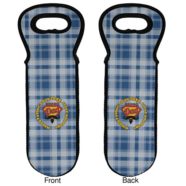 Hipster Dad Wine Tote Front & Back
