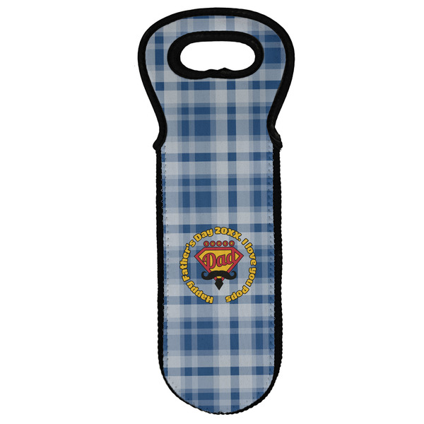 Custom Hipster Dad Wine Tote Bag (Personalized)