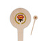 Hipster Dad Wooden 4" Food Pick - Round - Closeup
