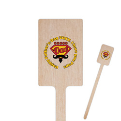 Hipster Dad 6.25" Rectangle Wooden Stir Sticks - Single Sided (Personalized)