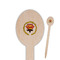 Hipster Dad Wooden Food Pick - Oval - Closeup