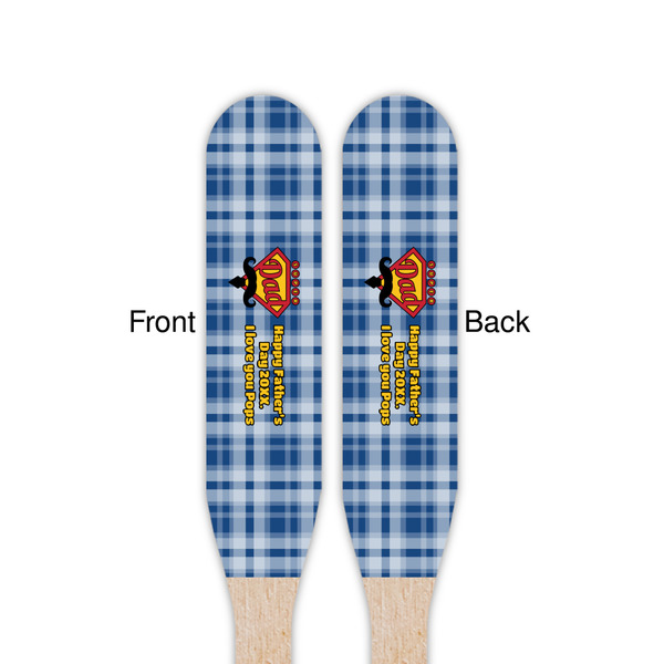 Hipster Dad Wooden Food Pick - Paddle - Double Sided - Front & Back