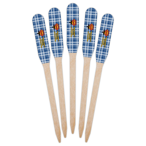 Hipster Dad Wooden Food Pick - Paddle - Fan View