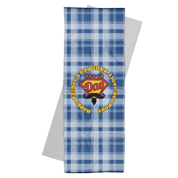 Custom Hipster Dad Yoga Mat Towel (Personalized)