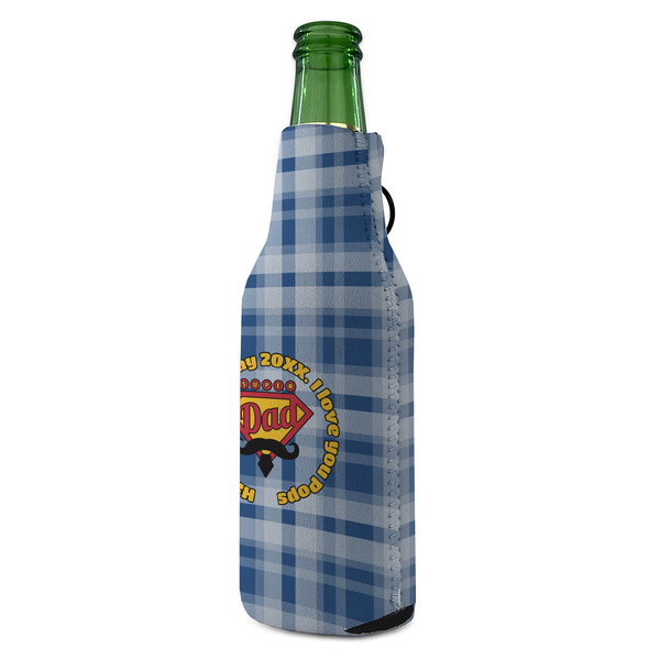 Hipster Dad Zipper Bottle Cooler - ANGLE (bottle)