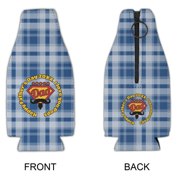 Hipster Dad Zipper Bottle Cooler - APPROVAL