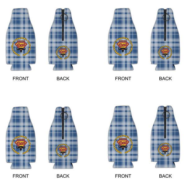 Hipster Dad Zipper Bottle Cooler - Set of 4 - APPROVAL