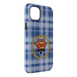 Hipster Dad iPhone Case - Rubber Lined - iPhone 14 Pro Max (Personalized)