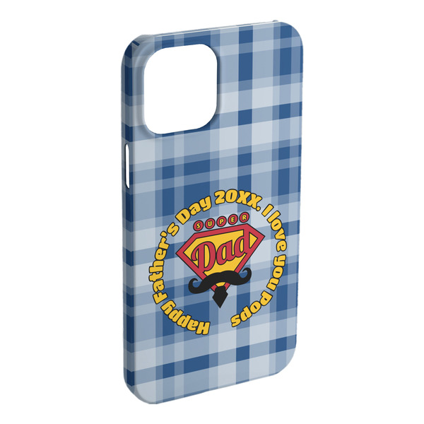 Custom Hipster Dad iPhone Case - Plastic (Personalized)