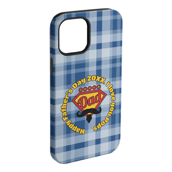 Custom Hipster Dad iPhone Case - Rubber Lined (Personalized)
