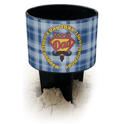 Hipster Dad Black Beach Spiker Drink Holder (Personalized)