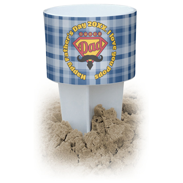 Custom Hipster Dad Beach Spiker Drink Holder (Personalized)