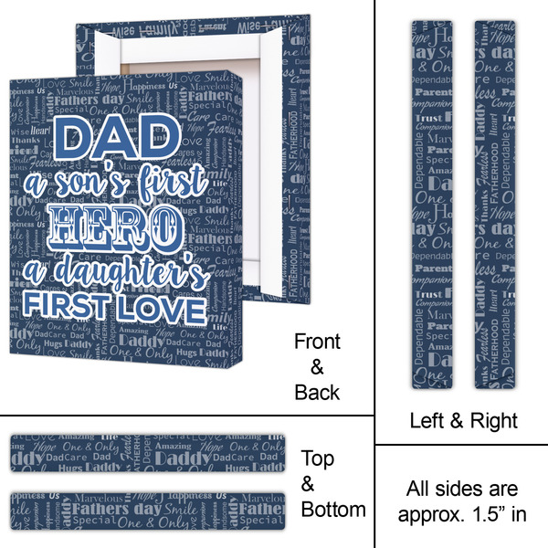 My Father My Hero 11x14 - Canvas Print - Approval