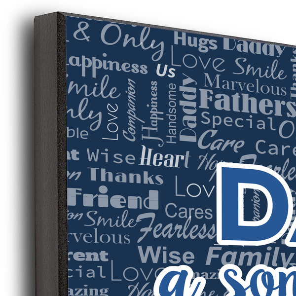 My Father My Hero 11x14 Wood Print - Closeup