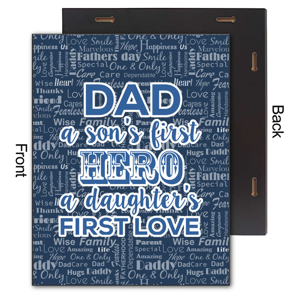 My Father My Hero 11x14 Wood Print - Front & Back View