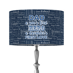My Father My Hero 12" Drum Lamp Shade - Fabric