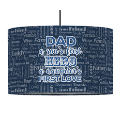 My Father My Hero 12" Drum Pendant Lamp - Fabric