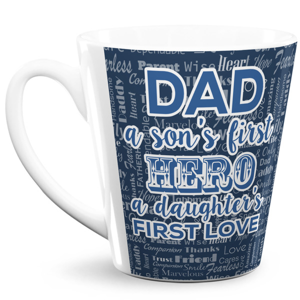 Custom My Father My Hero 12 Oz Latte Mug