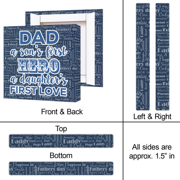 My Father My Hero 12x12 - Canvas Print - Approval