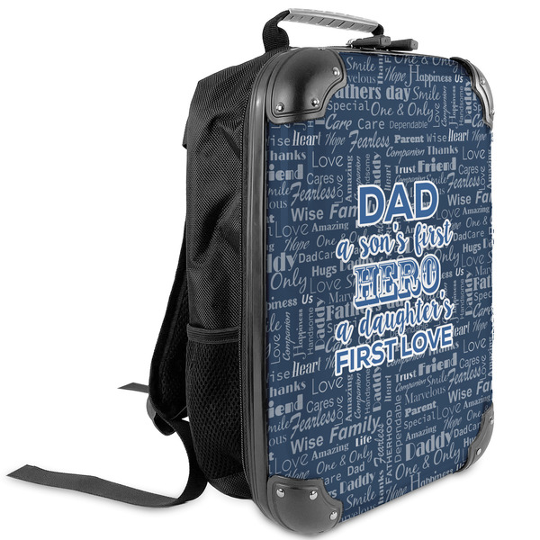 Custom My Father My Hero Kids Hard Shell Backpack