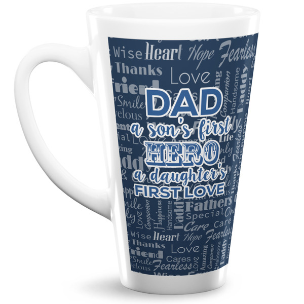 Custom My Father My Hero 16 Oz Latte Mug