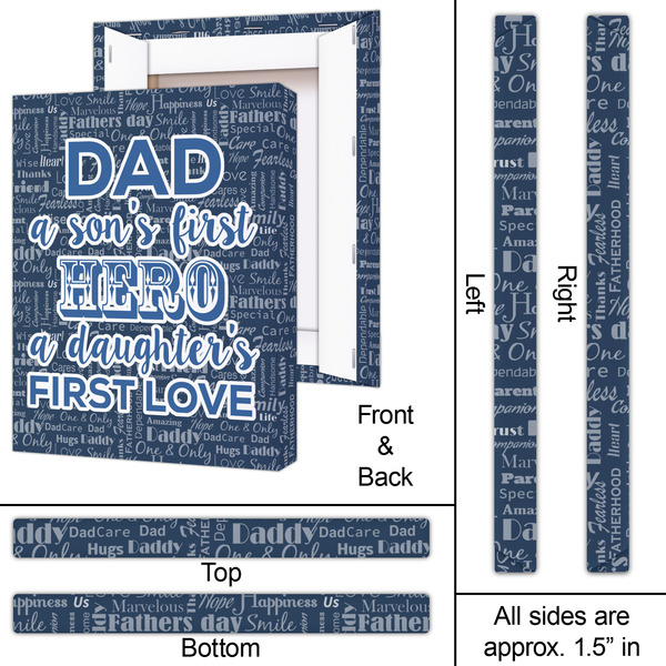 My Father My Hero 16x20 - Canvas Print - Approval