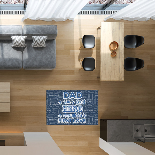 My Father My Hero 2'x3' Indoor Area Rugs - IN CONTEXT