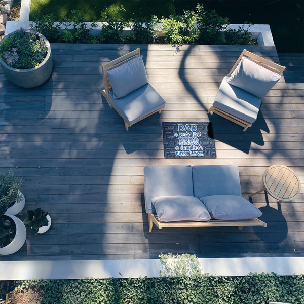 My Father My Hero 2'x3' Patio Rug - In Context