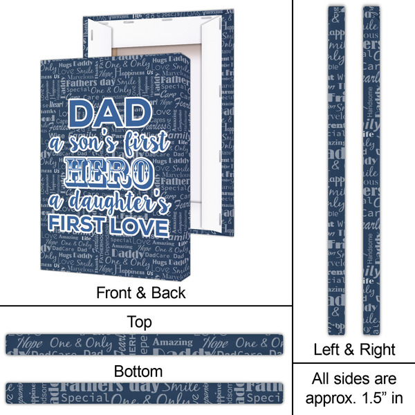 My Father My Hero 20x30 - Canvas Print - Approval