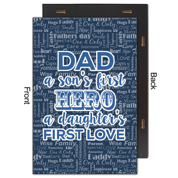 My Father My Hero 20x30 Wood Print - Front & Back View