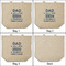 My Father My Hero 3 Reusable Cotton Grocery Bags - Front & Back View