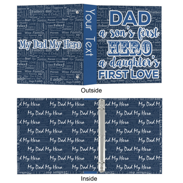 My Father My Hero 3 Ring Binders - Full Wrap - 1" - APPROVAL