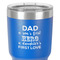 My Father My Hero 30 oz Stainless Steel Ringneck Tumbler - Blue - Close Up