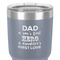 My Father My Hero 30 oz Stainless Steel Ringneck Tumbler - Grey - Close Up