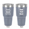 My Father My Hero 30 oz Stainless Steel Tumbler - Grey - Double-Sided