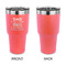 My Father My Hero 30 oz Stainless Steel Ringneck Tumblers - Coral - Single Sided - APPROVAL