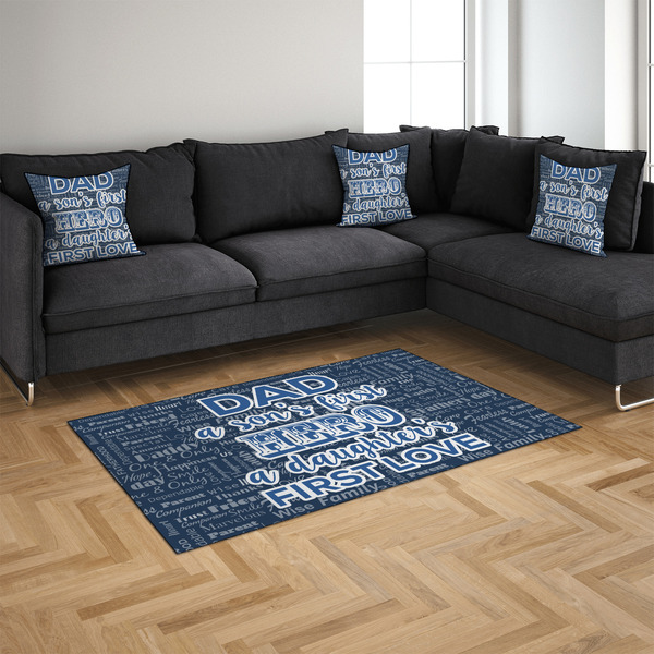 My Father My Hero 4'x6' Indoor Area Rugs - IN CONTEXT