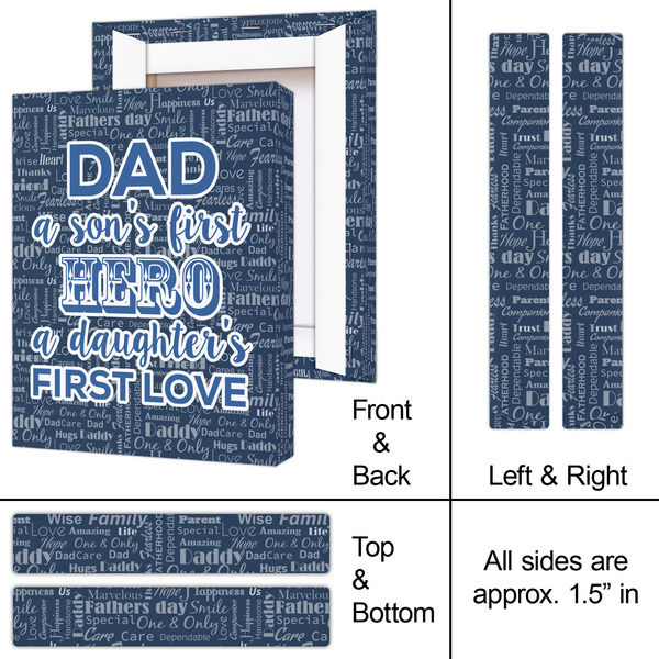 My Father My Hero 8x10 - Canvas Print - Approval