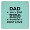 My Father My Hero 9" x 9" Teal Leatherette Snap Up Tray - APPROVAL