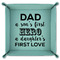 My Father My Hero 9" x 9" Teal Leatherette Snap Up Tray - FOLDED