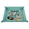 My Father My Hero 9" x 9" Teal Leatherette Snap Up Tray - STYLED
