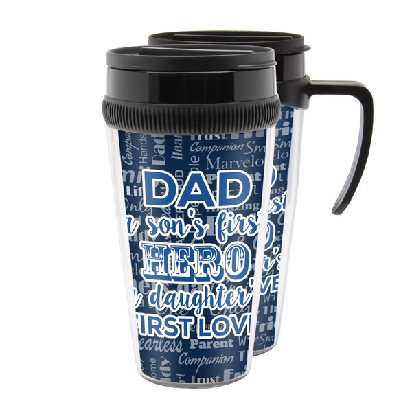 Custom My Father My Hero Acrylic Travel Mug