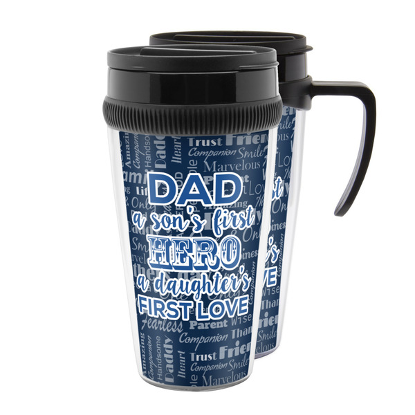 Custom My Father My Hero Acrylic Travel Mug