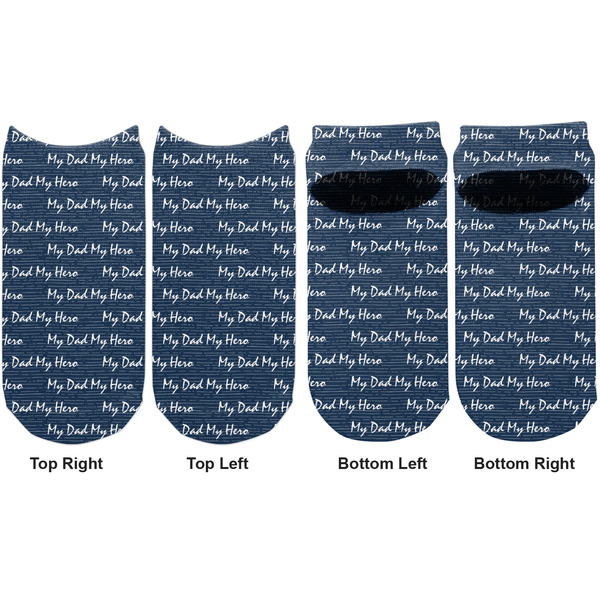 My Father My Hero Adult Ankle Socks - Double Pair - Front and Back - Apvl